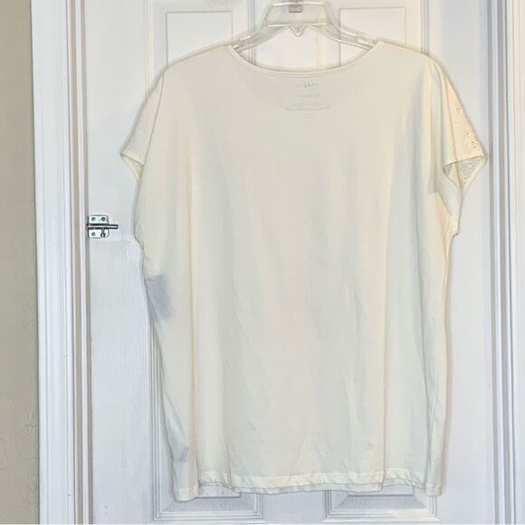 Torrid Cotton Eyelet Inset Dolman Short Sleeve Tee Plus Size 2 2X - Picture 3 of 11